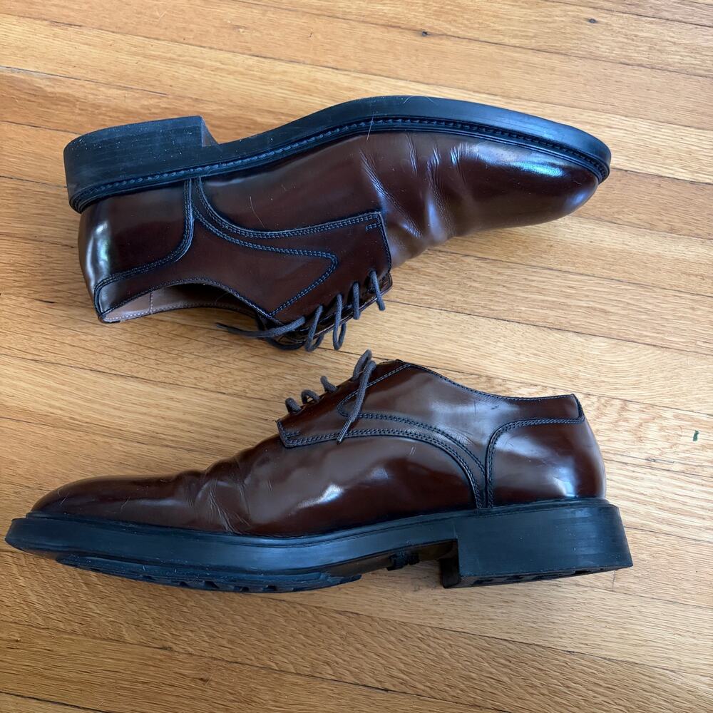 Campanile Brown Leather Derby Oxford Dress Shoes Sz 9 Italy